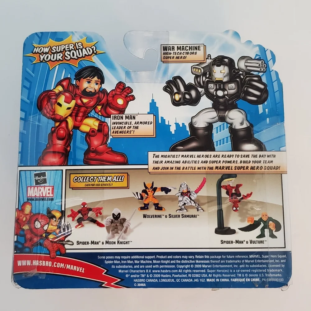 Marvel Super Hero Squad Iron Man & War Machine Figure Set 2019 2-Pk NIB *READ*
